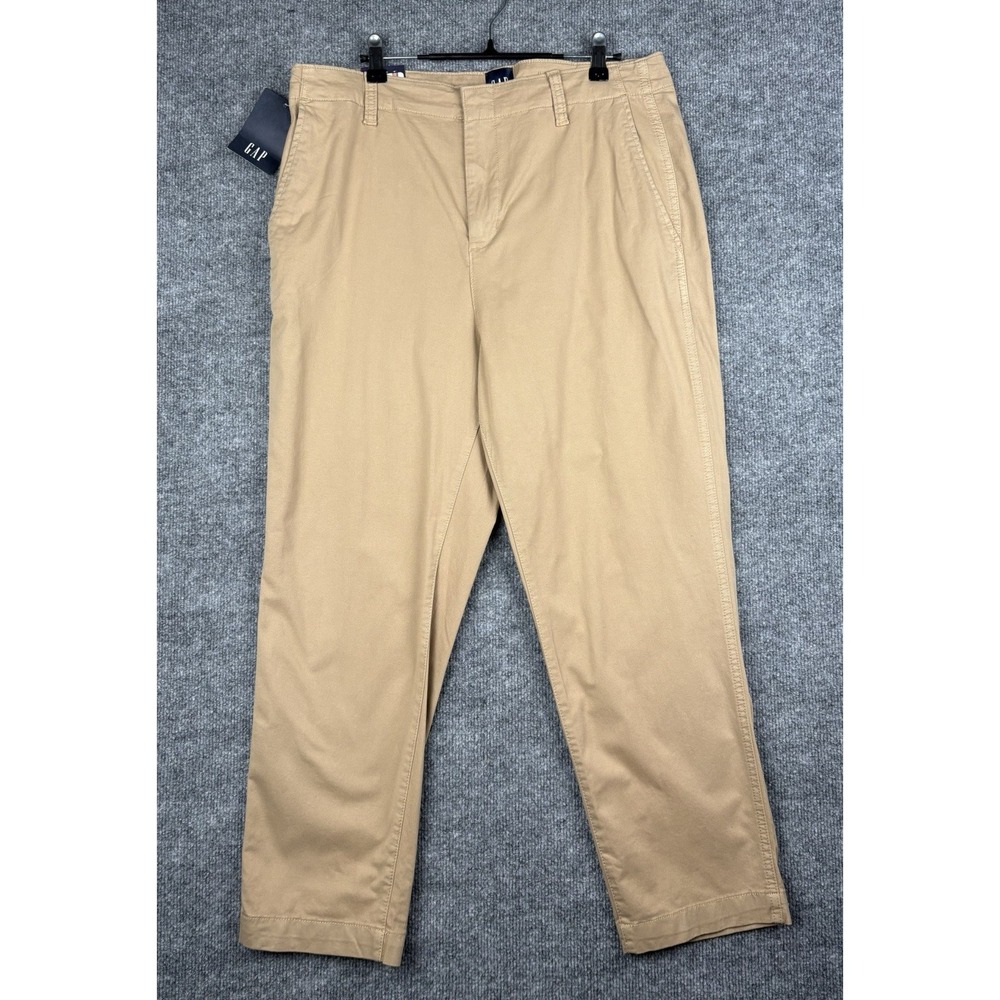 New Gap Women's Size Slim Ankle Chino Pants Tan Size 14 Cotton Blend - Picture 2 of 6